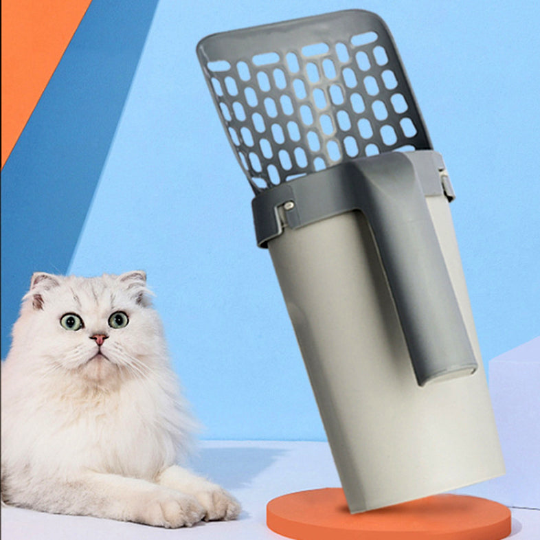 Recogedor de arena para gatos con bandeja integrada
