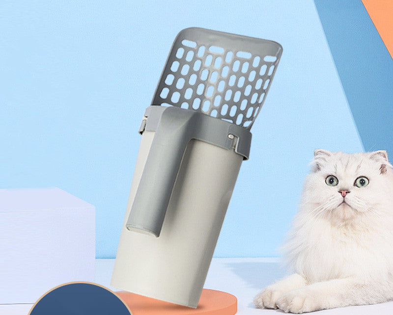Recogedor de arena para gatos en color gris